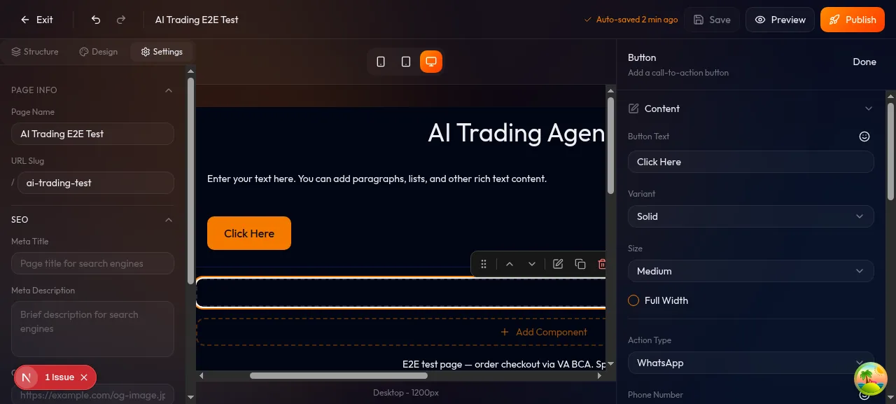 Pengaturan SEO di Page Settings
